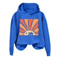 thumbnail image 1 of Wyzesi Plus Chandail en Molleton Imprimé Lever de Soleil Automne et Hiver Sweat à Capuche pour Femmes Plus Chandails en Molleton pour Femmes X Overd Rose Chandails en Molleton Manches Longues Femmes, 1 of 3