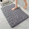 thumbnail image 2 of Alfombrilla de baño antideslizante 3D, felpudo absorbente con relieve de adoquines, lavable a máquina, de secado rápido, 2 of 4
