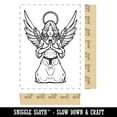 thumbnail image 2 of Devout Angel Woman Praying Rectangle Rubber Stamp Stamping Scrapbooking Crafting - Small 1.7in, 2 of 7