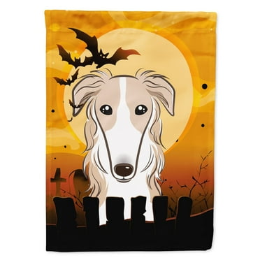Carolines Treasures BB1786GF Halloween Borzoi Flag Garden Size