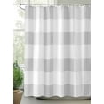 thumbnail image 2 of Shower Curtains Gray White Plaid Bath Curtain Simple Art Waterproof Bathroom Shower Curtain Set with Hooks Decoration 72 x 72 Inches, 2 of 7