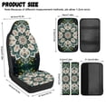 thumbnail image 7 of Xoenoiee Boho Mandala Flower Pattern Car Seat Cover Full Set, PU Leather Front Seat Covers Universal Seat Belt Pads Waterproof Armrest Cover, 5 Piece Auto Accessories for Cars, SUVs, Trucks, 7 of 7