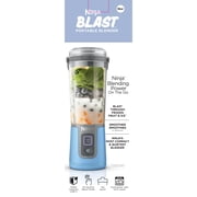 Ninja Blast Portable Personal 18 Oz Blender w/ Leak Proof Lid & Easy Sip Spout, Rechargeable Base, BC150BL Blue