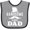 Heather and Black, variant on Inktastic Handsome Like Dad with Top and Mustache Boys Baby Bib