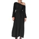 thumbnail image 1 of Vestido De Dama, Con Cinturón, Informal, Con Volantes, Dobladillo, Vestido Largo Para Mujer, Un Hombro, Color Puro, Dobladillo Ancho Para Ir De Compras ANGGREK Otros, 1 of 7