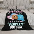 thumbnail image 3 of Bear Blanket Bear Gifts for Girls Women Sleeping Bear Throw Blanket for Kids Adults Soft Warm Cozy Fleece Blanket for Couch Sofa \u200bBed 50"x60", 3 of 6