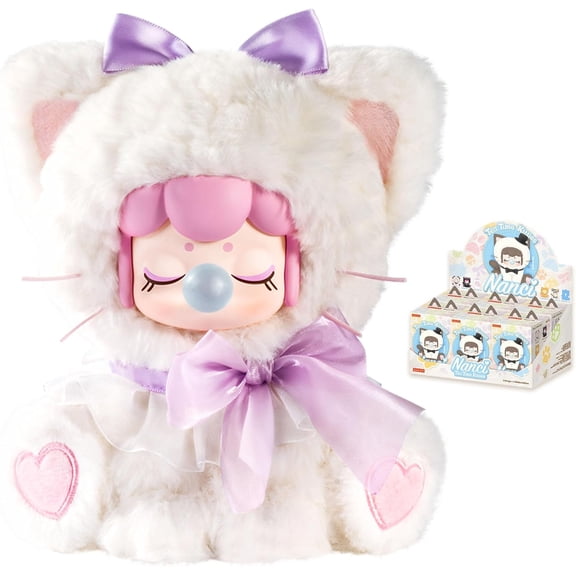 Rolife Nanci Blind Box Plush Cat Afternoon Tea Series, 1PC Random Cute Design Plush Toy, Creative Collectible Toys for Birthday/Christmas Holiday