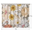 thumbnail image 5 of Pioneer Flower Floral Print Pattern Shower Curtain 84"x72" ,Bathroom Decorative Shower Curtains Set with 12 Hooks,Modern Waterproof Washable Shower Curtain, 5 of 6