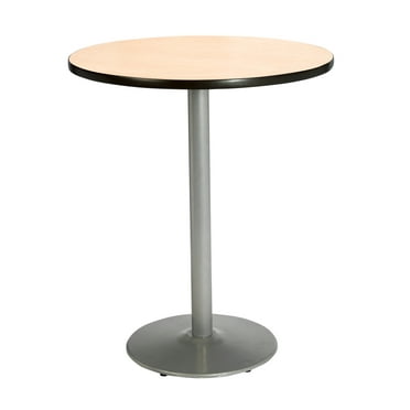 KFI Studios Mode 2.5' Round Bistro Table, Natural, Silver Base
