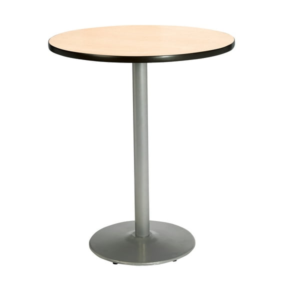 KFI Studios Mode 2.5' Round Bistro Table, Natural, Silver Base