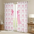 thumbnail image 2 of jejeloiu Letter A Monogrammed Black Out Curtains,Cartoon Bow Tie Curtains Pack of 2 (42x63 Each),Pink Bowtie Ribbon Bedroom Curtains For Girls,Microfiber Room Decorative, 2 of 6