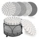 thumbnail image 1 of 10 Pcs Absorbent Drinks Coasters With Holder, 5 Colors Coasters For Drinks Absorbent, Cotton Woven, 1 of 3
