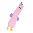 thumbnail image 2 of Interactive Crinkle Plush Dog Toy with Squeaker, Soft Chew Resistant Pineapple Fleece Pet Plaything for Boredom Relief, Purple 11.81Inch, 2 of 6