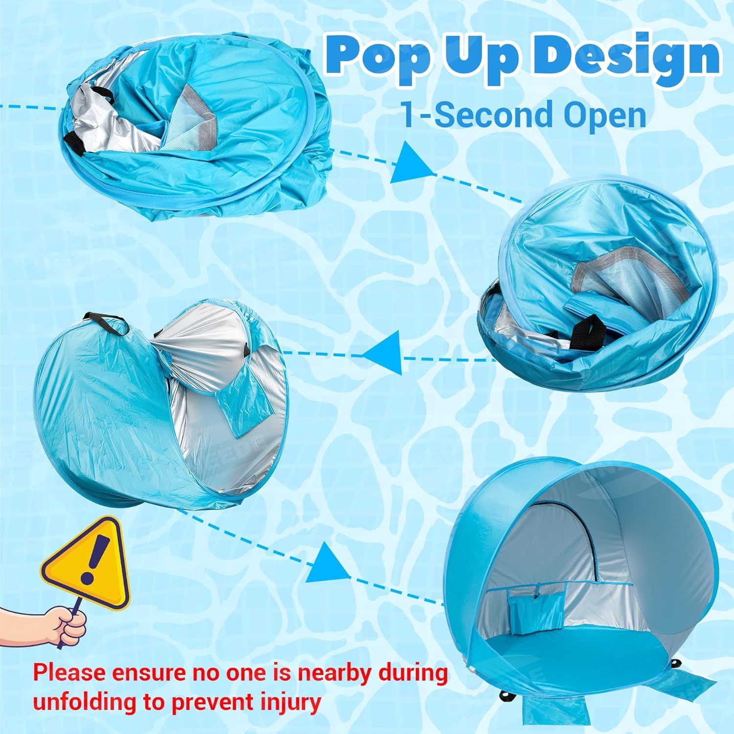 Baby Beach Tent Pop Up Baby Tent with UV Protection, Portable Infant Shade Canopy, Must-Have Beach Baby Essentials
