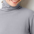 thumbnail image 4 of AherBiu Hauts d'Hiver pour Femmes Col Roulé Manches Longues Blouse en Coton Tricoté Chandail T-Shirts Basiques, 4 of 5