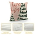 thumbnail image 4 of Merry Christmas Pink Throw Pillow Covers Christmas Trees Pillows Winter Holiday Cushion Decor for Sofa Couch, 4 of 5