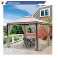 thumbnail image 2 of Mosquito Netting for Gazebo Canopy, Replacement Screen Walls Netting with Slip Rings, 4-Door Zipper, Easy to Install Black (Net On, 2 of 7