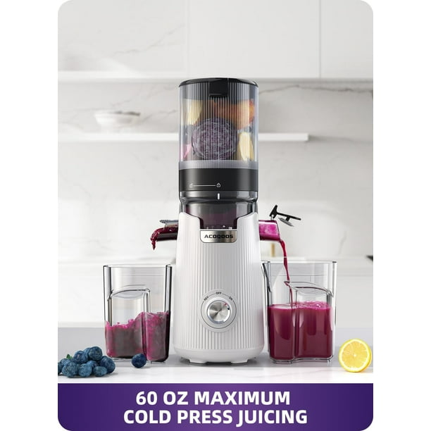 ACOQOOS Juicer Machines, Cold Press Juicer Whole Fruit and