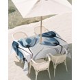 thumbnail image 2 of Navy Blue Tulip Outdoor Tablecloth with Umbrella Hole, Watercolor Farmhouse Floral Botanical Spillproof Waterproof Outdoor Table Cover, Patio Tablecloths for Party Picnic Camping, Rectangle 60"x84", 2 of 9