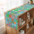 thumbnail image 6 of Table Runners 72 Inches Long Dress Scarves, Colorful Ethnic Farmhouse Kitchen Table Runner, Coffee Tablerunners, Modern Abstract National Geometric Teal 14x72 Inch, 6 of 9