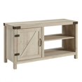 thumbnail image 1 of 44-inch Rustic Farmhouse Barn Door TV Console - White Oak, 1 of 5