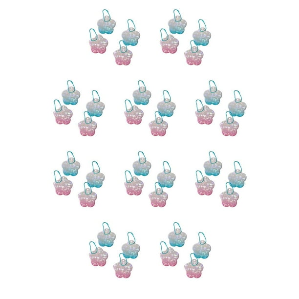 Naiovety 4 Uds llavero degradado brillo en blanco doble cara llavero transparente en forma de corazón titular accesorio billetera regalo 5x4.1x1cm3 10piezas