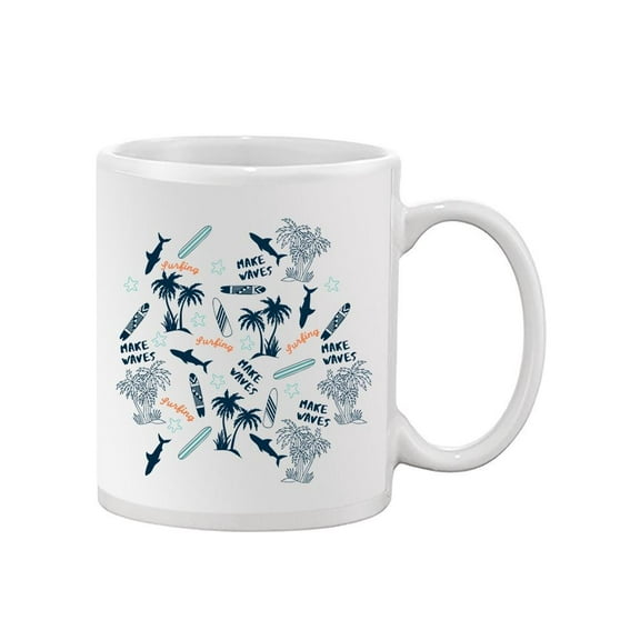 Summer Surf Pattern Mug Unisex's -Image by Shutterstock