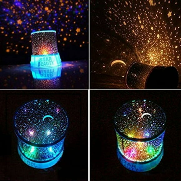Sun And Star Moon projector rotating night Light Lamp for kids to sleep Bead Romantic Rotating Night Sky Cosmos Star Projector for Christmas And Festival in Bedroom Living Room