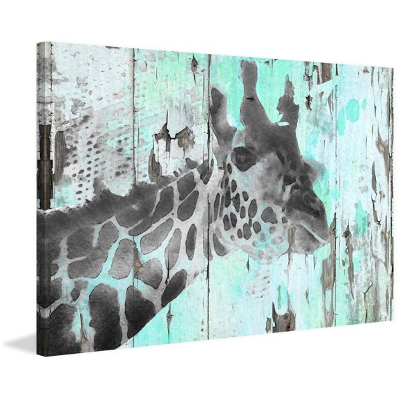 Inquisitive Giraffe Painting Print on Wrapped Canvas