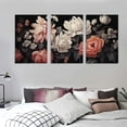thumbnail image 3 of COMIO  Large Wall Art Flowers Canvas Prints Home Decor Colorful Botanical Picture Bedroom Decor Aesthetic Paintings for Living Room Bathroom Office Decor 12''x16''X3 Panels, 3 of 4