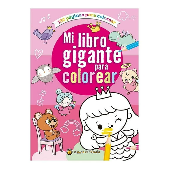 Libro gigante para colorear: rosa El Gato de Hojalata Editorial Guadal