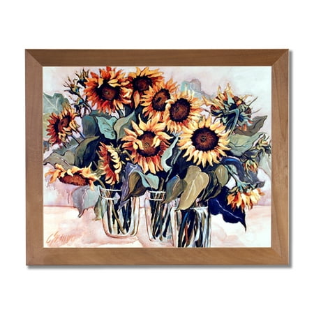 - Country Sunflower Floral Kitchen Wall Picture Honey Framed Art Print