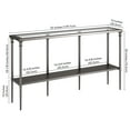 thumbnail image 5 of Evelyn&Zoe Modern 55" Aged Steel Console Table with Solid Metal Shelf, 5 of 9