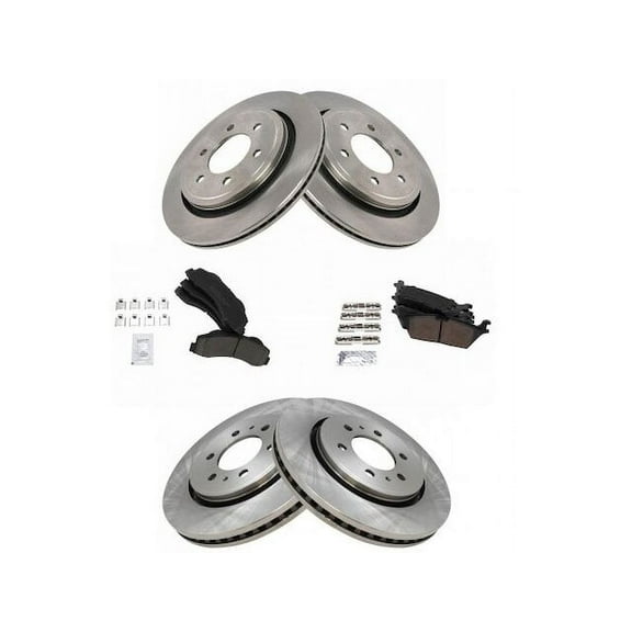 Front and Rear Brake Pad and Rotor Kit - Compatible with 2015 - 2017 Ford F-150 2016