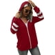thumbnail image 4 of Sudaderas con capucha y bolsillo de manga larga con cremallera para mujer, tallas S a 2XL, 4 of 7