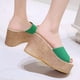 thumbnail image 5 of Mujeres Bowknot Beach Summer Pantuflas Plataforma Slope Heels Plus Size Shoes Wmkox8yii hj789, 5 of 7