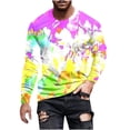 thumbnail image 2 of Awdenio Mens Crewneck Sweatshirts Tie Dye Print Graphic T Shirt Long Sleeve Spring T-Shirt Novelty Casual Tee, 2 of 5