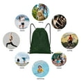 thumbnail image 6 of Daiia Emerald Green Sparkling Pattern Drawstring Backpack, Gym Bag, Lightweight Backpack, Water-Resistant Bag Travel Sports Backpack, Fitness Bag, Yoga Bag-Small, 6 of 6
