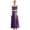 Purple, variant on Women Metallic Cross Praise Dance Dress Worship Dancewear Ruffle Overlay Maxi Dress Green S