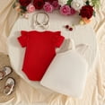 thumbnail image 6 of Bobifish Baby Girls Outfit Sets Short Sleeve Bodysuit Cherry Print Suspender Skirts With Pocket 2PC Outdoor Infant Girls Sets, 6 of 9