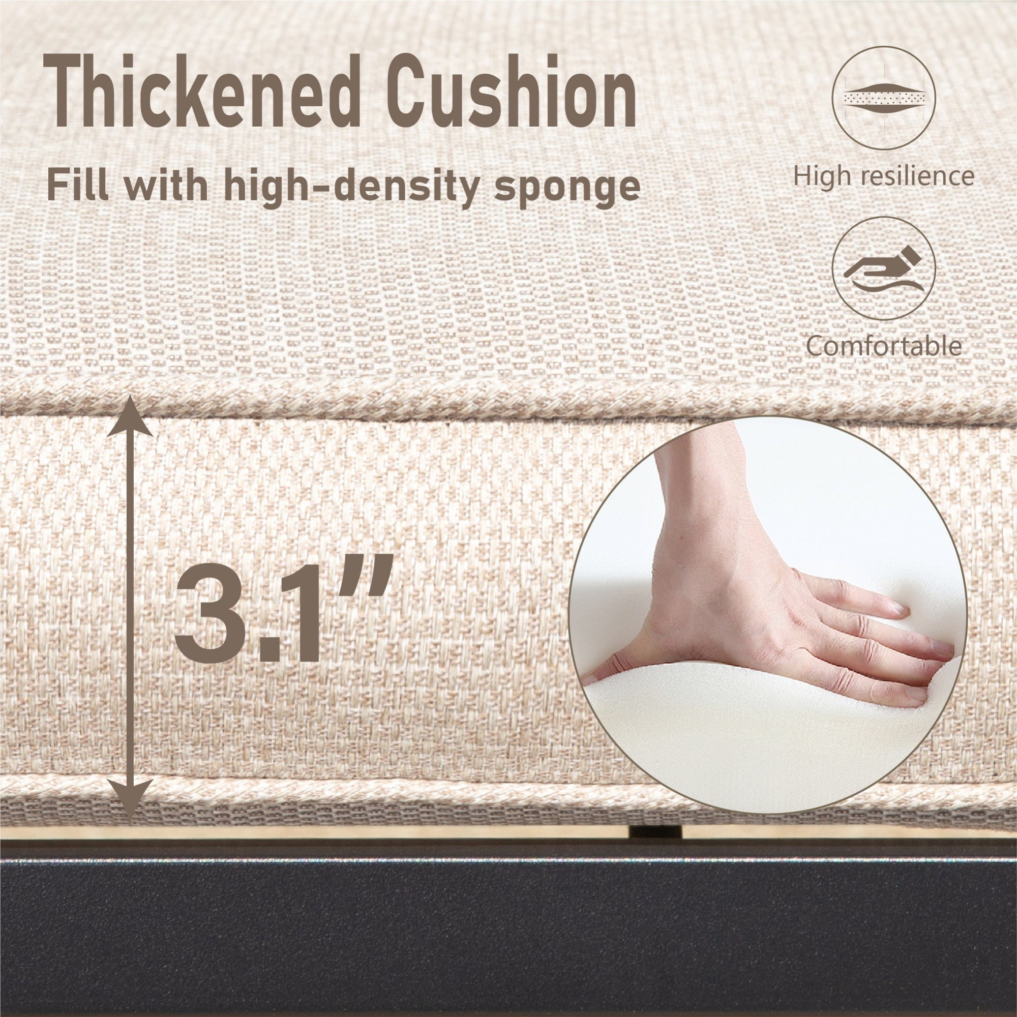 MF Studio 9-Piece Outdoor Dining Set with Cushioned Rattan Chairs & Large 83" Table for 8 Person, Black and Beige