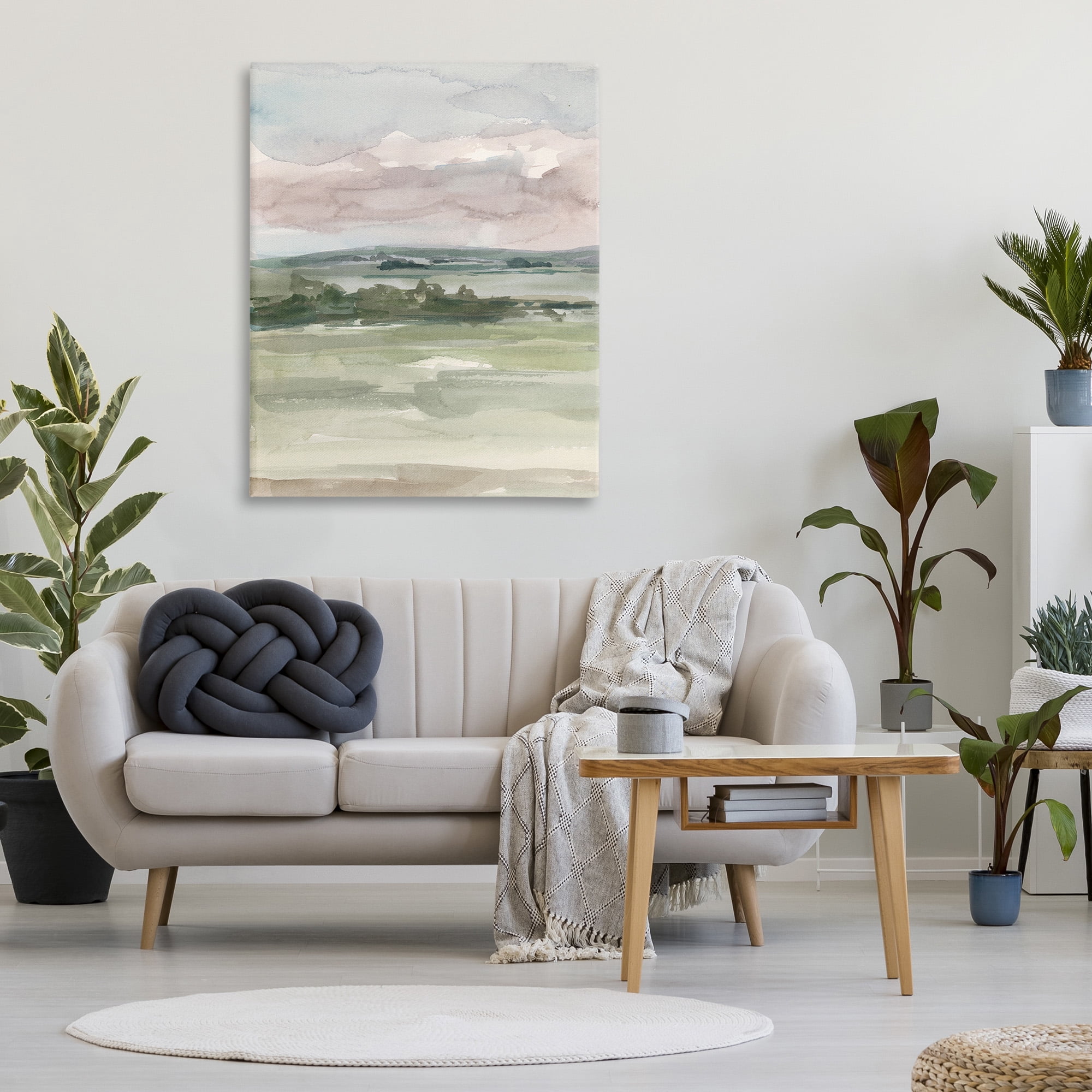 Stupell Industries Abstract Rural Landscape Landscape Painting Gallery Wrapped Canvas Art Print Wall Art, 36 x 48