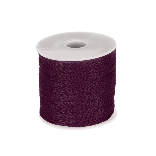 Cuerda trenzada de polipropileno Uxcell de 1/16" 328ft Cuerda de nylon hueca para tender ropa Marrón