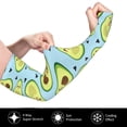 thumbnail image 3 of Bingfone Farmers Gardening Sleeves Sun Protection Arm Cooling Sleeves For Women Men With Thumb Hole - Avocado And Hearts, 3 of 8