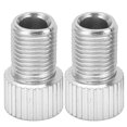 thumbnail image 1 of Adaptateur de pompe de vélo de montagne résistant à l'usure, convertisseur de valve Presta vers Schrader, 2 pièces/ensemble, argent, 1 of 4