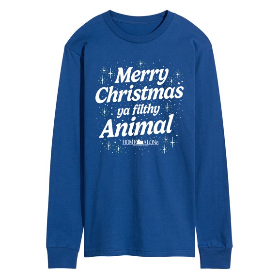 Home Alone - Merry Christmas Filthy Animal - Men's Long Sleeve Graphic T-Shirt