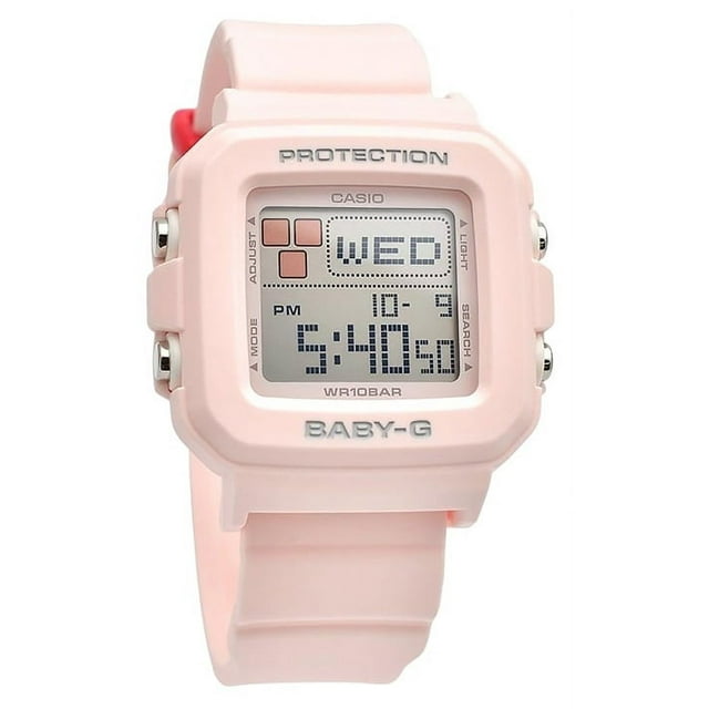 Casio Baby-G Plus Digital Pink Resin Strap Quartz BGD-10L-4 100M Women's Watch With Extra Band Loops