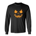 thumbnail image 1 of Pumpkin Mean Sarcastic Humor Novelty Men's Long Sleeve Shirts, 1 of 3