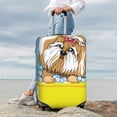 thumbnail image 3 of Lsque Dog Takes a Bath in the Bathtub Printed Luggage Cover, Travel Luggage Protector,Scratch and Dirt Resistant, Fits 18-32 Inch Luggage - Large, 3 of 9