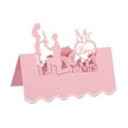 thumbnail image 1 of Unique Bargains Table Name Place Cards,50pack Favor Decor Hollow Butterfly Design Blank Card,Pink, 1 of 5
